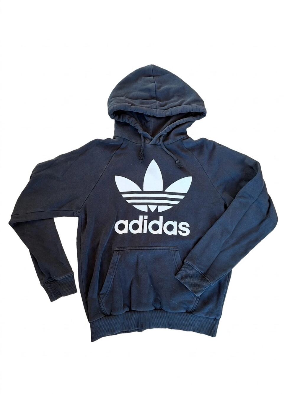 Adidas Men's Black Hoodie | Size S | Classic Crewneck | Streetwear